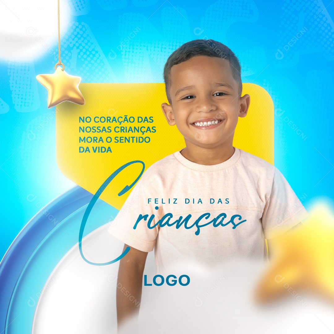 In the Heart of Our Children Lives the Meaning of Life Children's Day Social Media Editable PSD