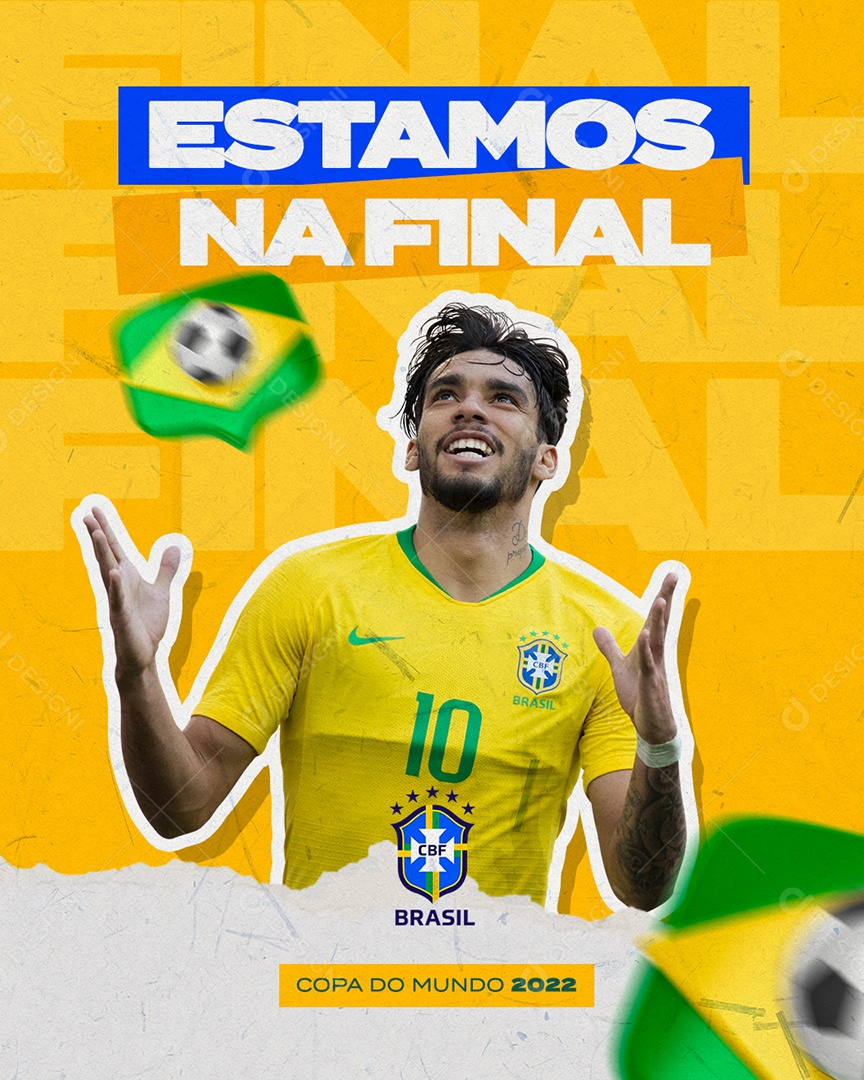 Flyer Dia De Jogo Copa Do Mundo Social Media PSD Editável