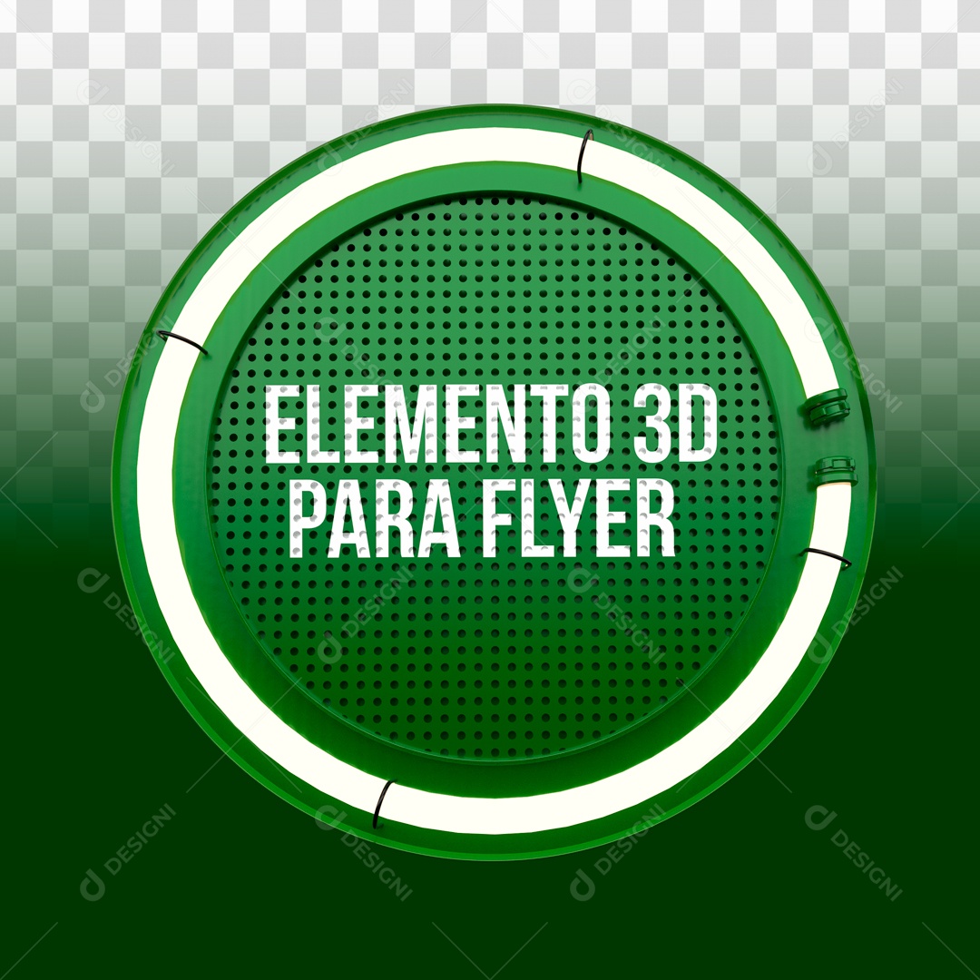 Placa Neon Circular Elemento 3D Para Composição de Texto PSD