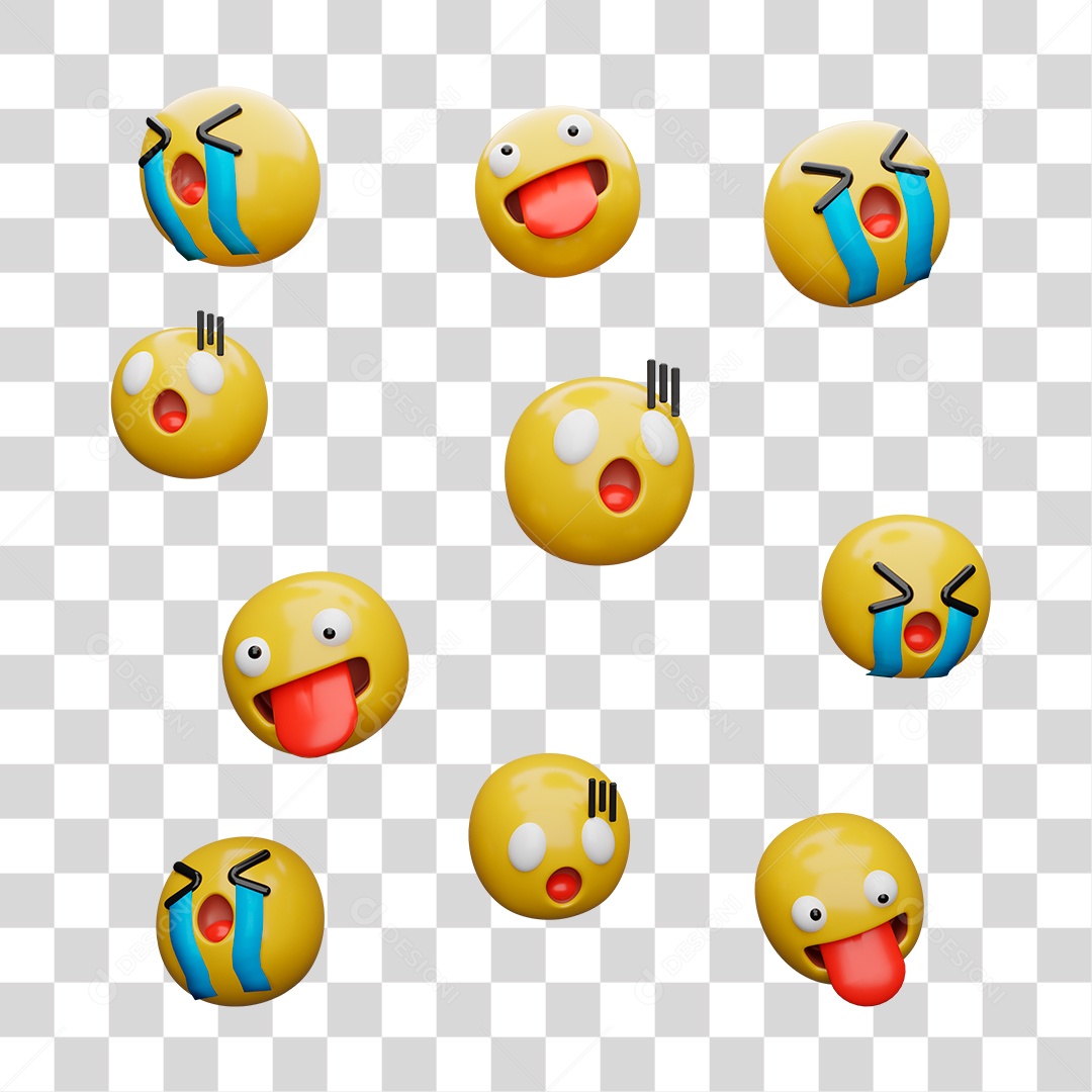 Emoji de Olho Boca PNG Transparente [download] - Designi