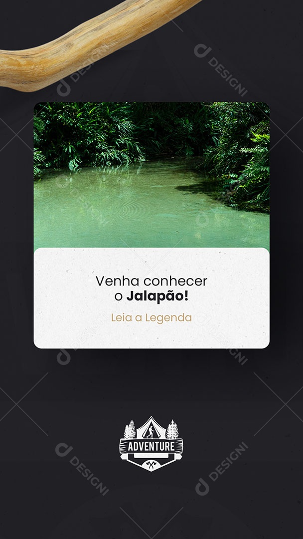 Agência de Viagens e Turismo Venha Conhecer o Jalapão Story Social Media PSD Editável