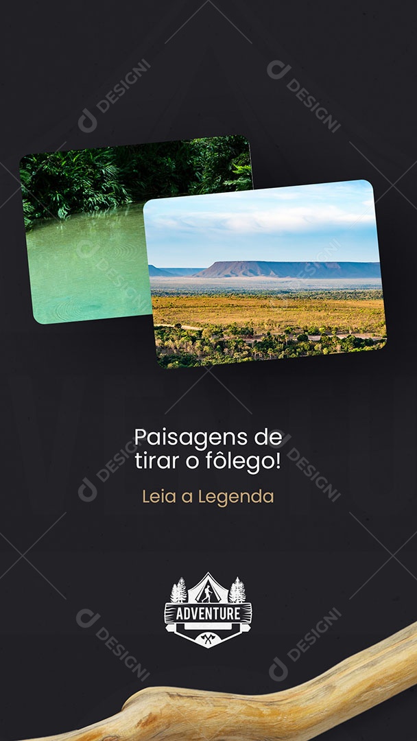 Agência de Viagens e Turismo Paisagem de Tirar o Fôlego! Story Social Media PSD Editável