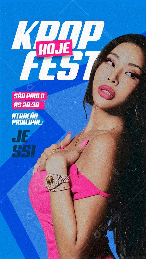 Story Hoje KPop Fest Rapper Flyer Social Media PSD Editável