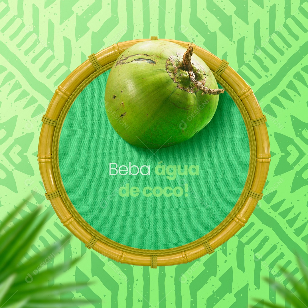 Beba Agua de Coco Social Media PSD Editável