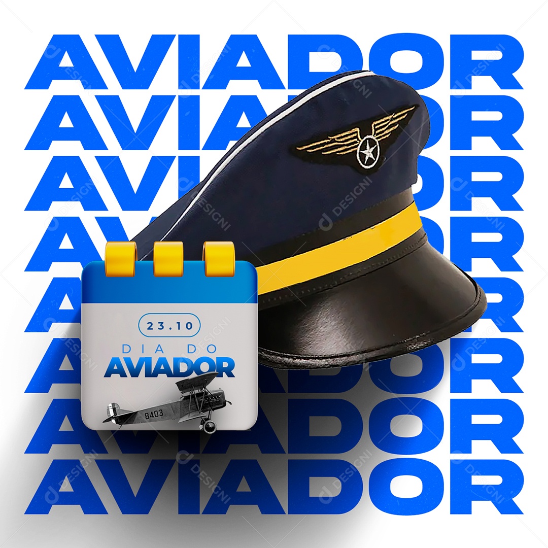 Dia do Aviador 23 de Outubro Social Media PSD Editável