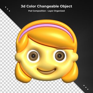 Emoji de Tigre Elemento 3D para Composição PSD.zip