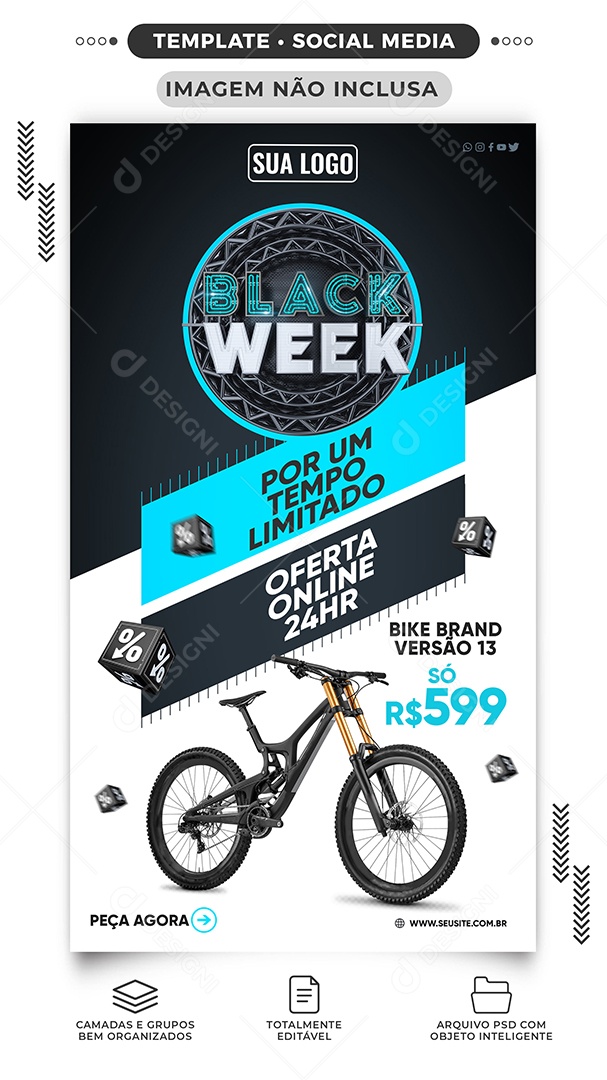 Banner Promoção PS4 1899,00 Black Week Loja de Eletrônicos Social