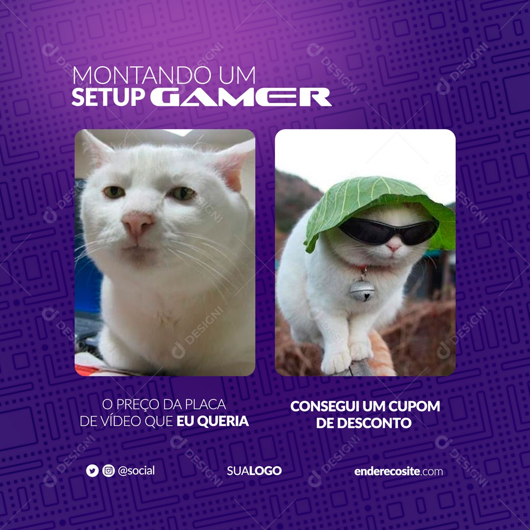 Social Media Meme Gamer Games Social Media PSD Editável [download] - Designi