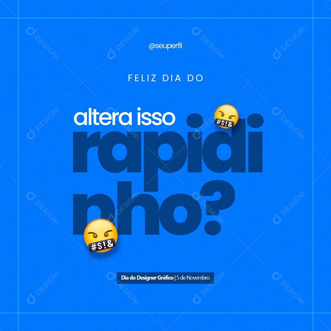 Social Media Feliz Dia do Altera Isso PSD Editável