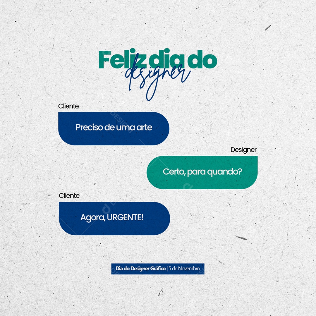 Social Media Feliz Dia do Designer Gráfico 05 de Novembro PSD Editável