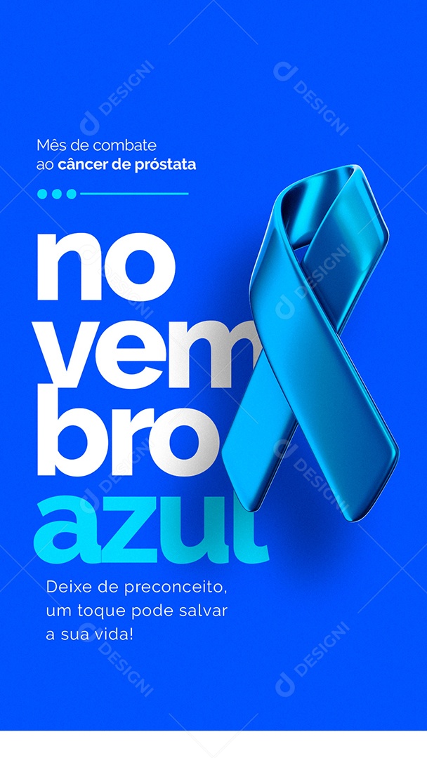 Story Mês de Combate ao Câncer de Próstata Novembro Azul Social Media PSD Editável