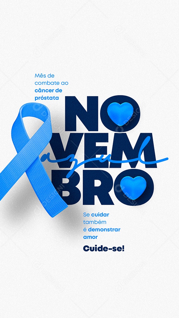 Story Se Cuidar Também é Demonstrar Amor Novembro Azul Social Media PSD Editável