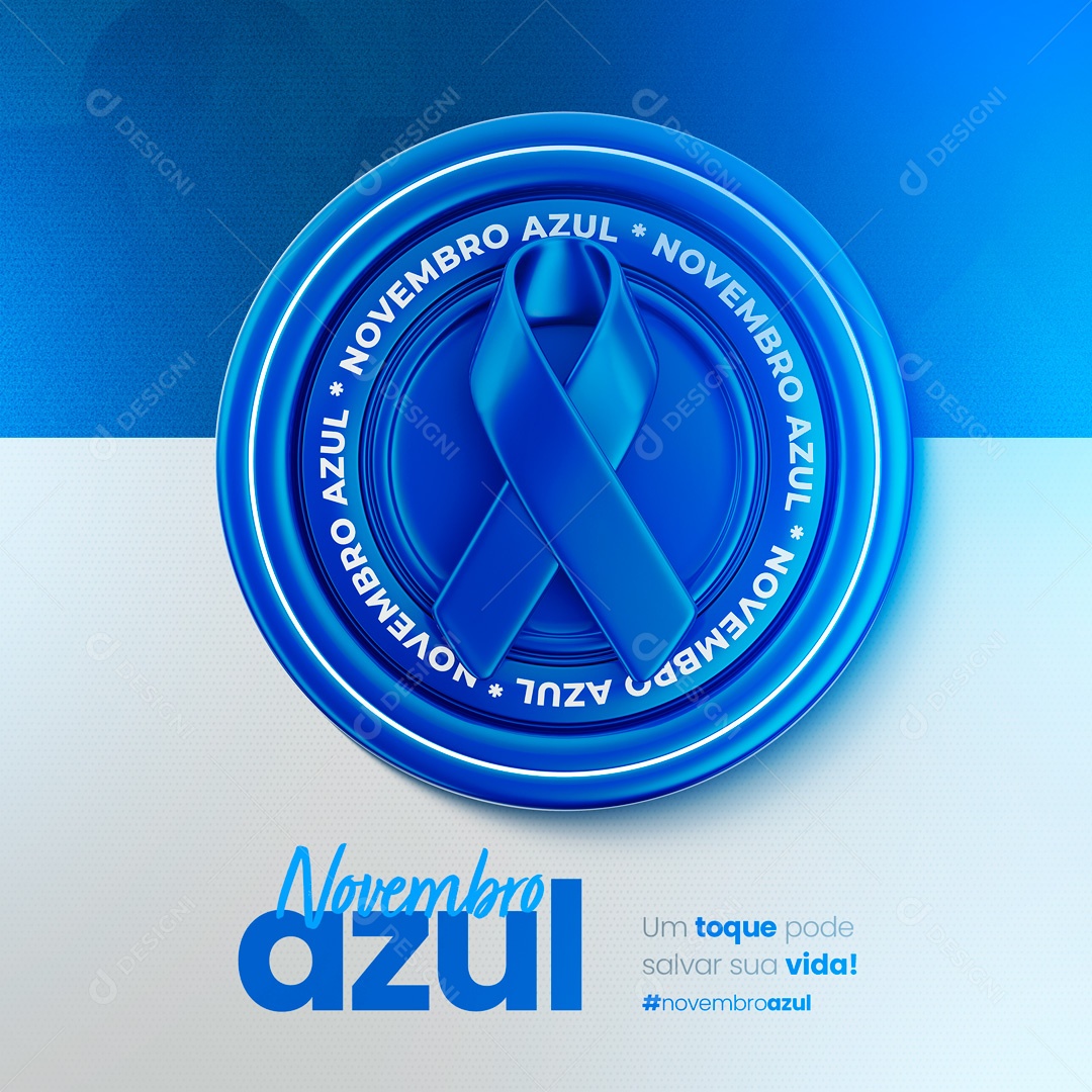 Social Media Novembro Azul Mês Mundial de Combate ao Câncer de Próstata PSD Editável