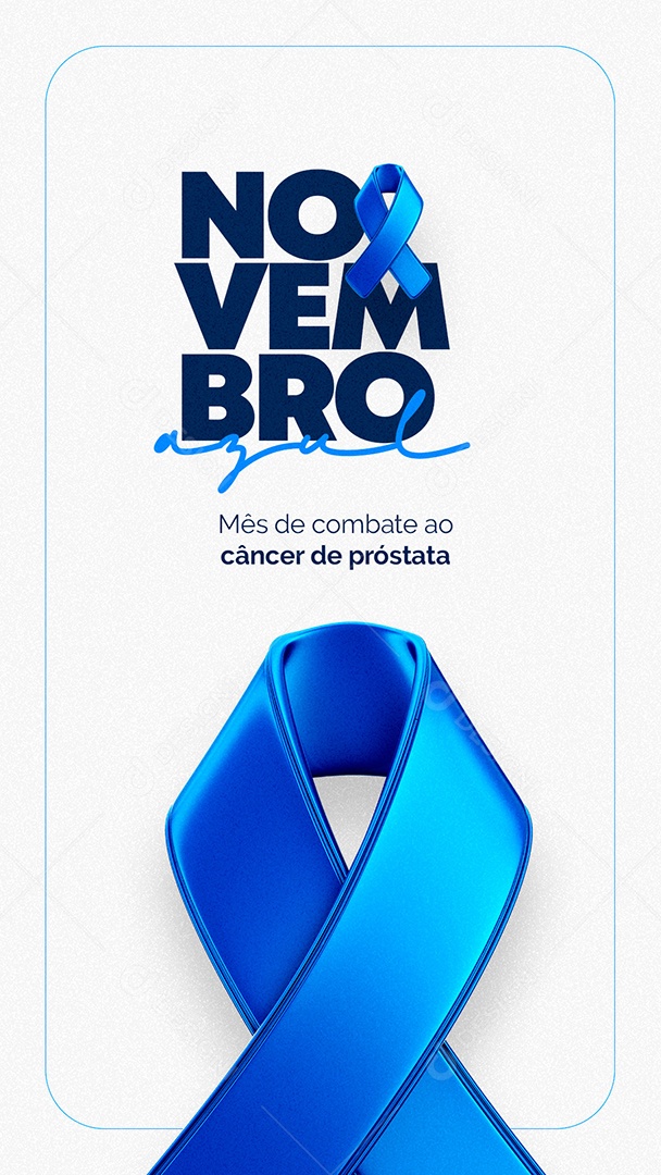 Story Mês de Combate ao Câncer de Próstata Novembro Azul Social Media PSD Editável