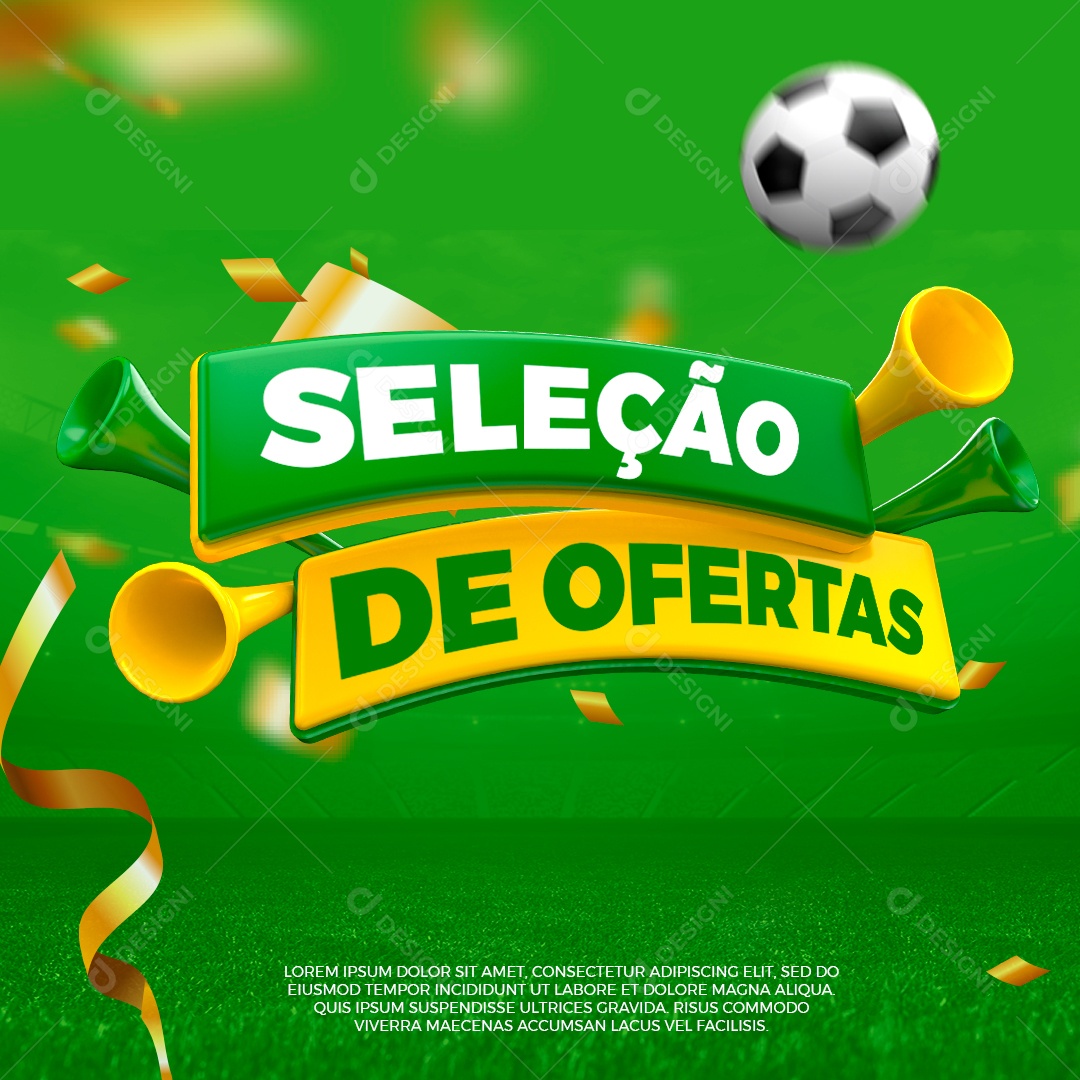 Social Media Selection of Offers Soccer Stores PSD