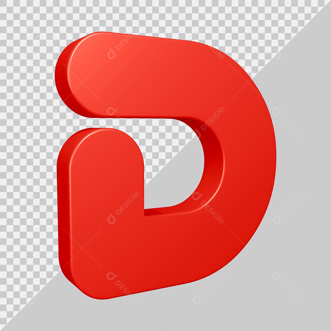 Elemento D Para Composi O Letra D Vermelha Psd Download Designi
