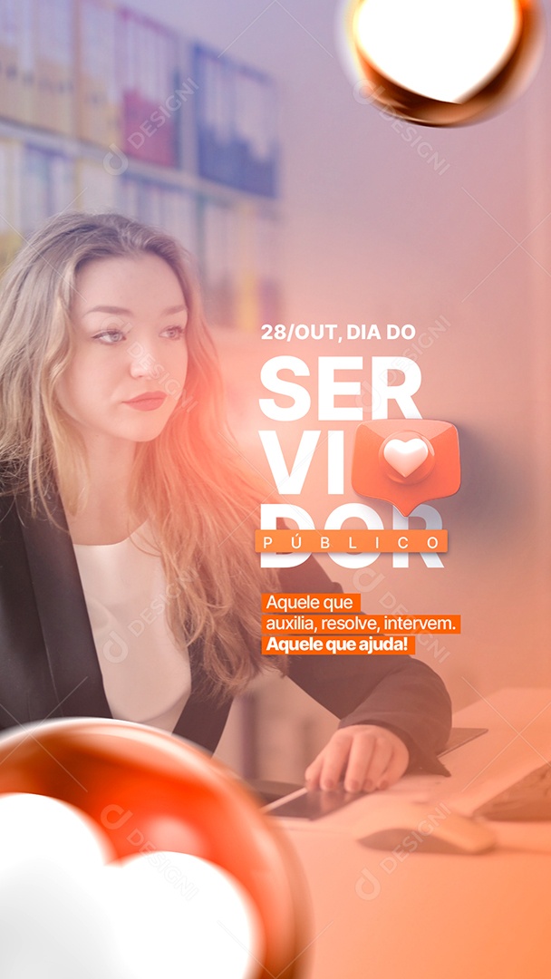 Story Aquele Que Auxilia Dia do Servidor Público Social Media PSD Editável