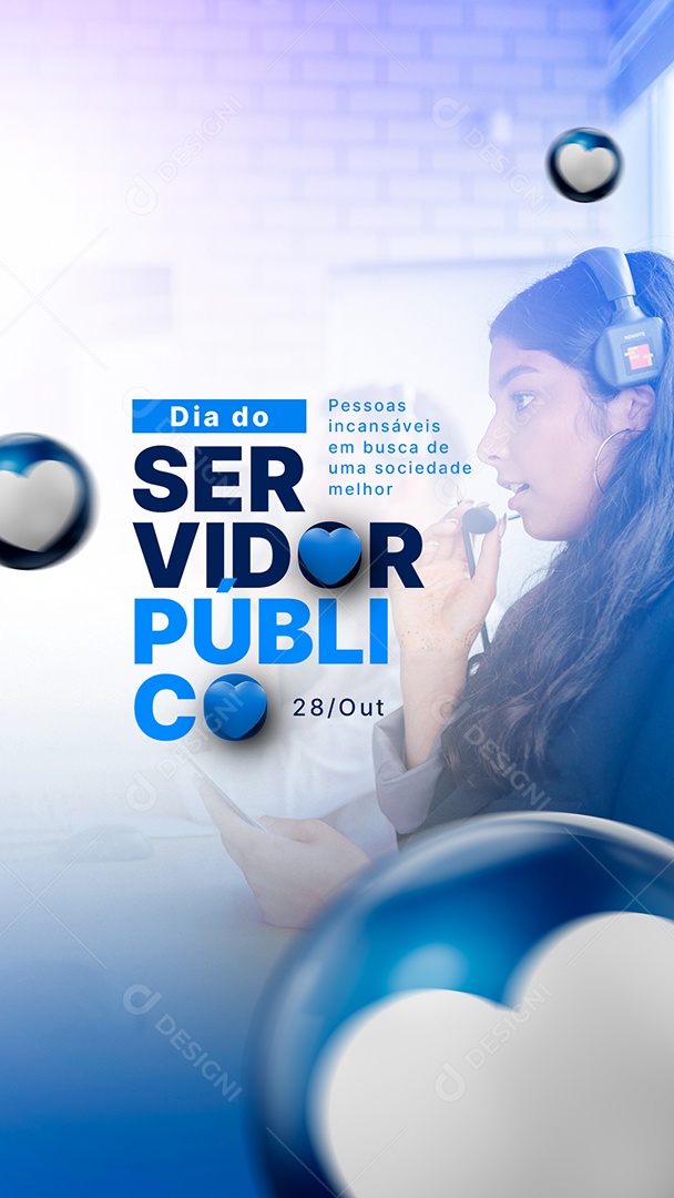 Story Pessoas Incansáveis Dia do Servidor Público Social Media PSD Editável