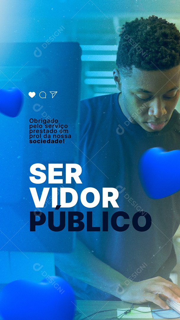 Story Aquele que Auxiliar Dia do Servidor Público Social Media PSD Editável