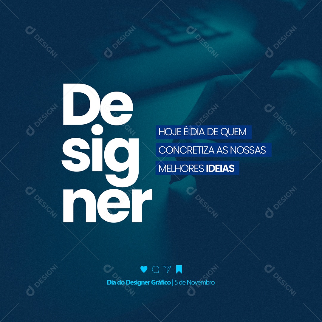 Social Media Dia do Designer Gráfico 05 de Novembro PSD Editável