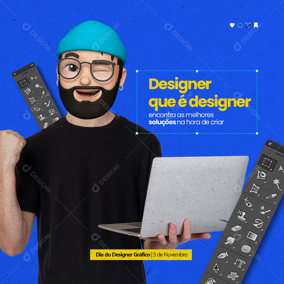 Social Media Dia do Designer Gráfico 05 de Novembro PSD Editável