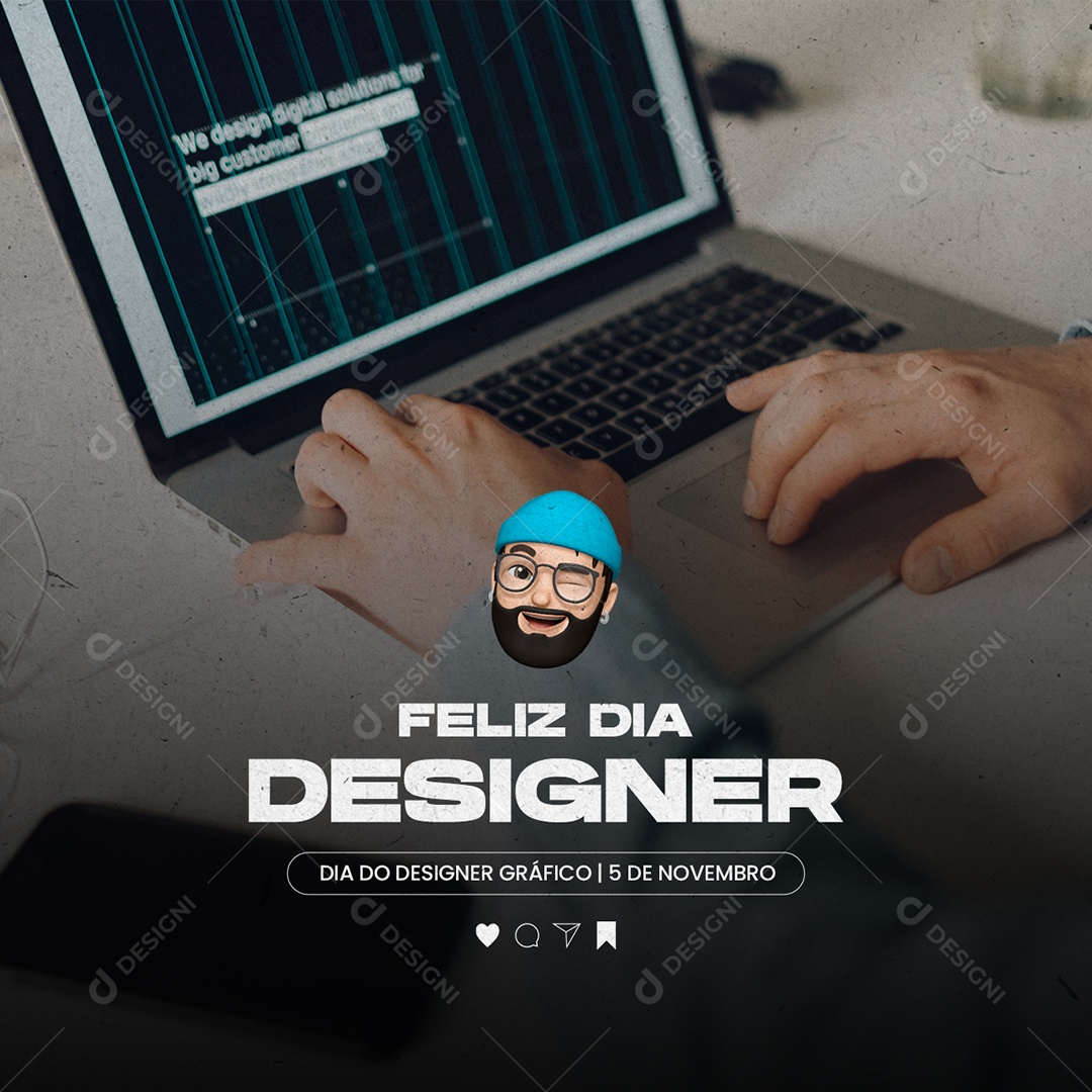 Feliz Dia do Designer Gráfico 5 de Novembro Social Media PSD Editável