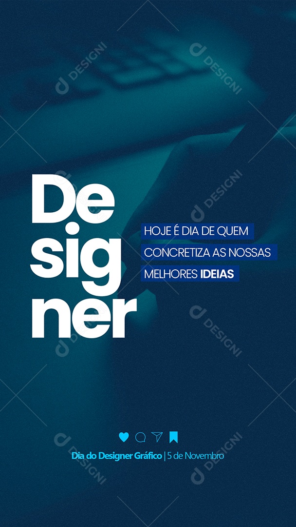 Social Media Dia do Designer Gráfico 05 de Novembro PSD Editável