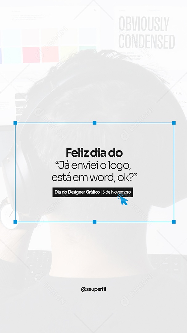 Social Media Feliz Dia do Designer Gráfico 05 de Novembro PSD Editável