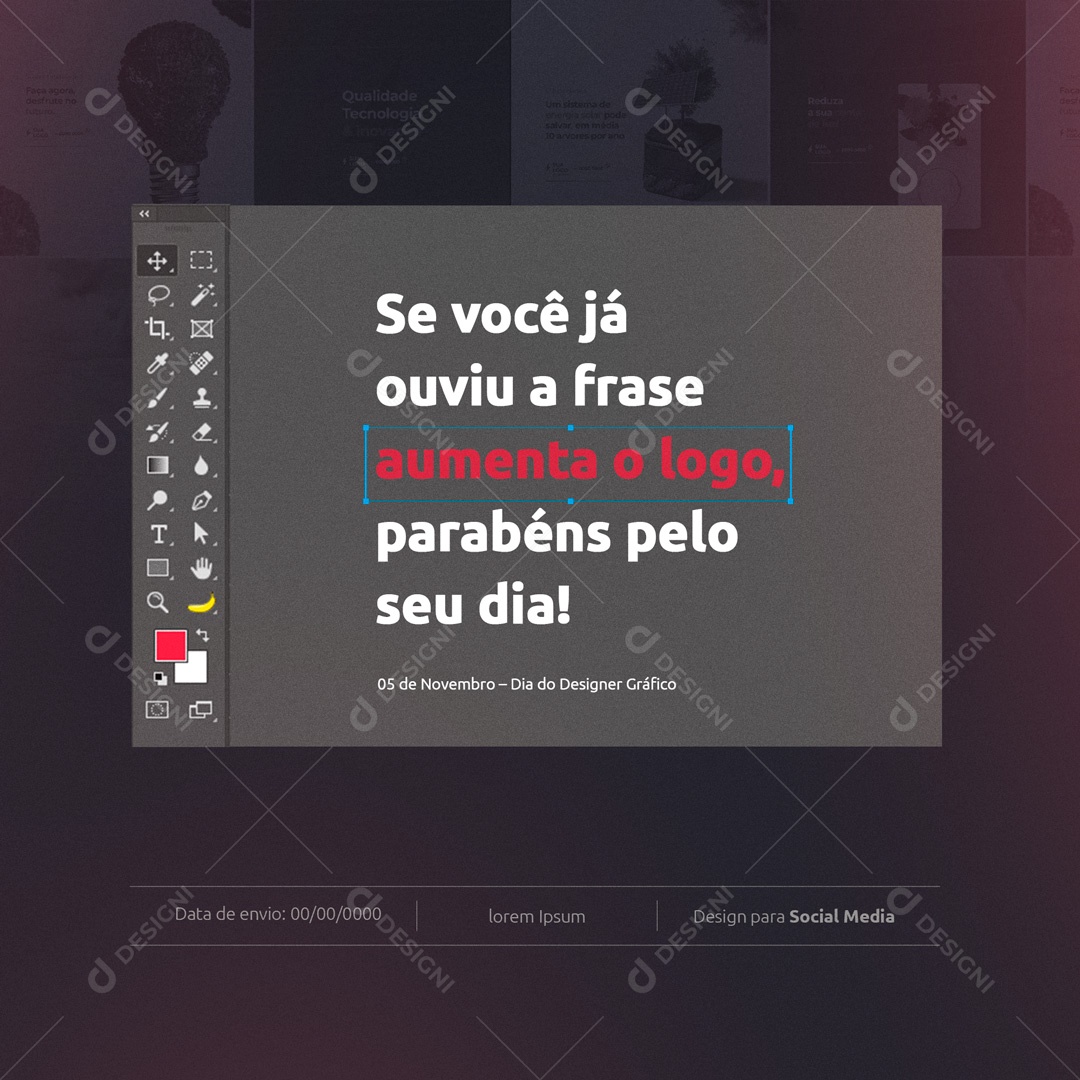 Dia do Designer Gráfico Parabéns pelo seu Dia Social Media PSD Editável