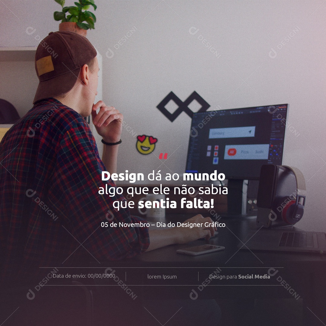 Feliz Dia do Designer Gráfico 05 de Novembro Parabéns Social Media PSD Editável