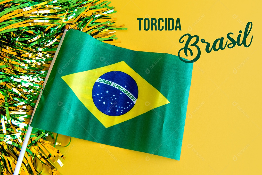 Bandeira do Brasil em fundo verde e amarelo, 7 de setembro [download] -  Designi