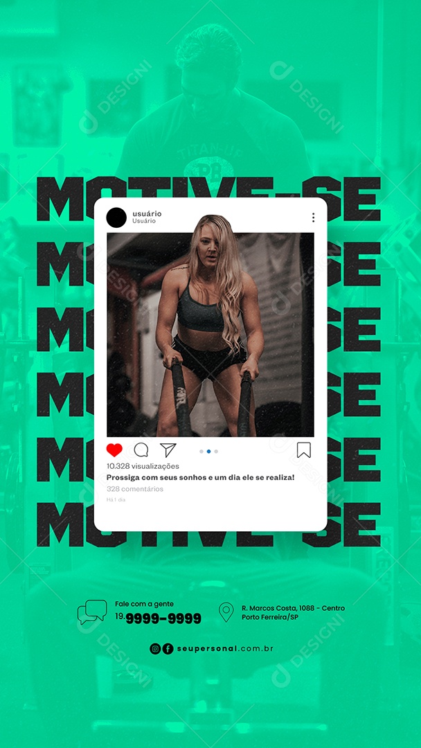 Story Motive Se Personal Trainer Social Media PSD Editável