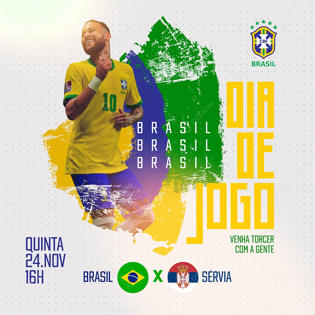 Fifa World Jogo Copa do Mundo Brasil x Sérvia Futebol Social Media PSD  Editável [download] - Designi