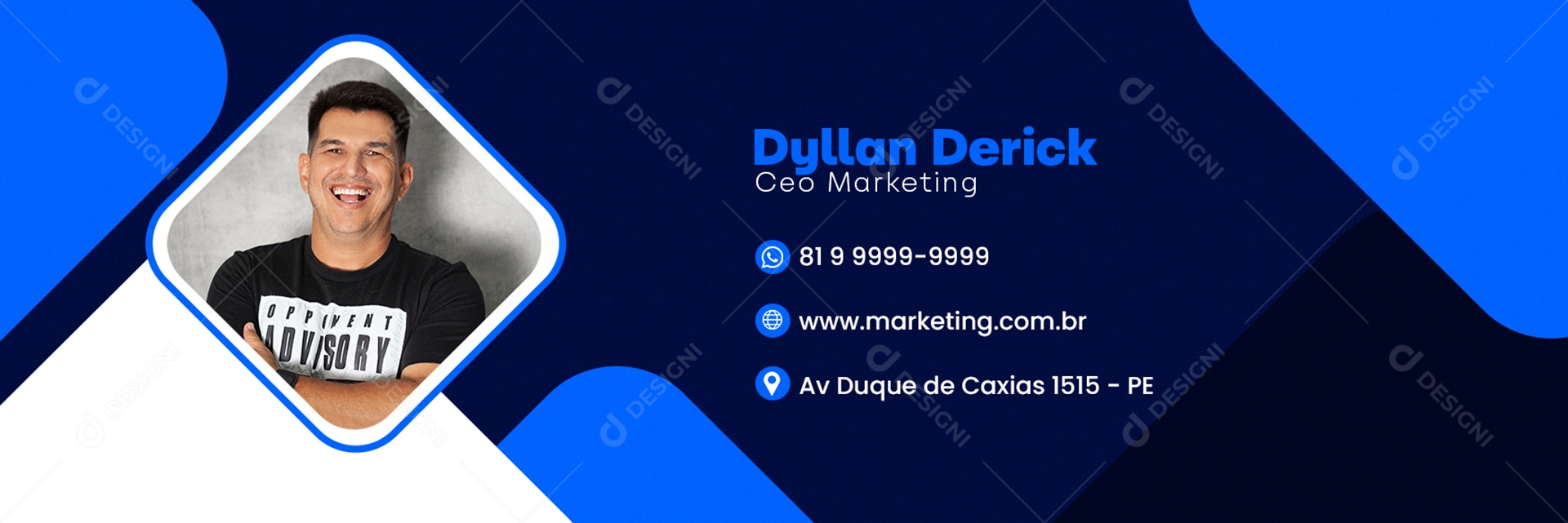 Assinatura de E-mail Marketing Digital PSD Editável