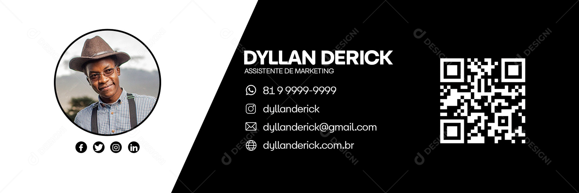 Assinatura de E-mail Marketing Digital PSD Editável