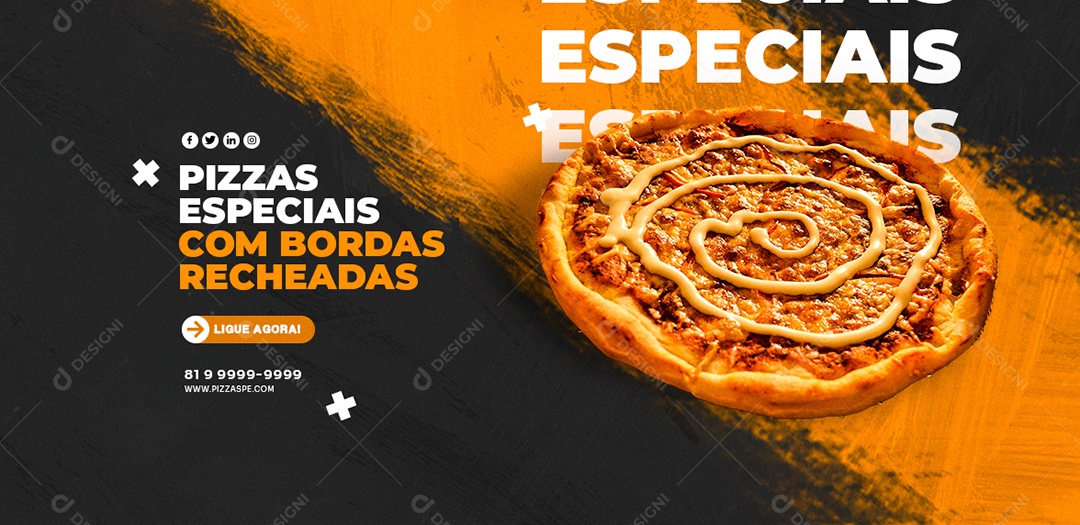 Capa de Facebook Pizzaria PSD Editável