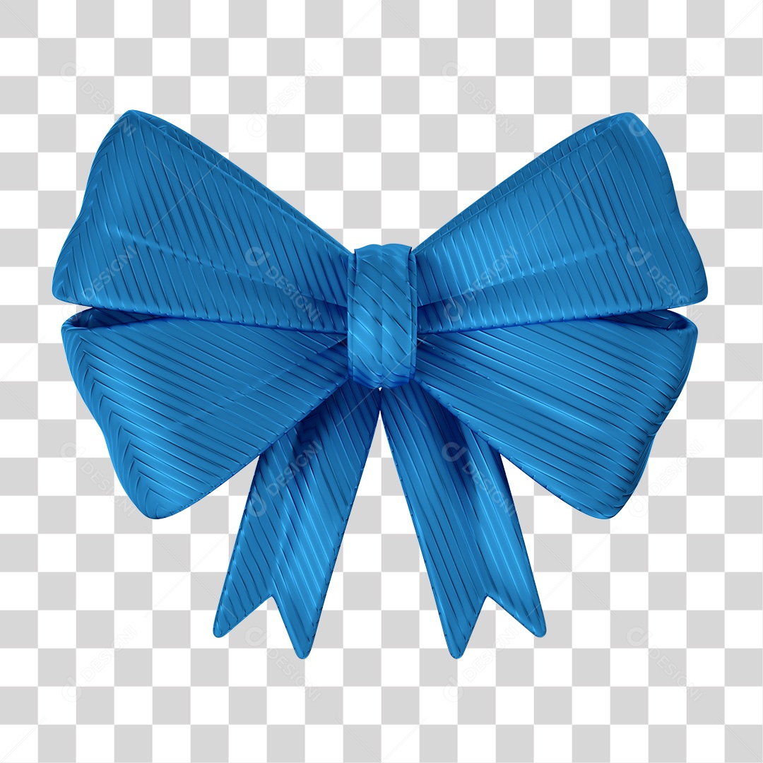 Elemento 3D de Natal Laço Azul PNG Transparente Sem Fundo [download] -  Designi