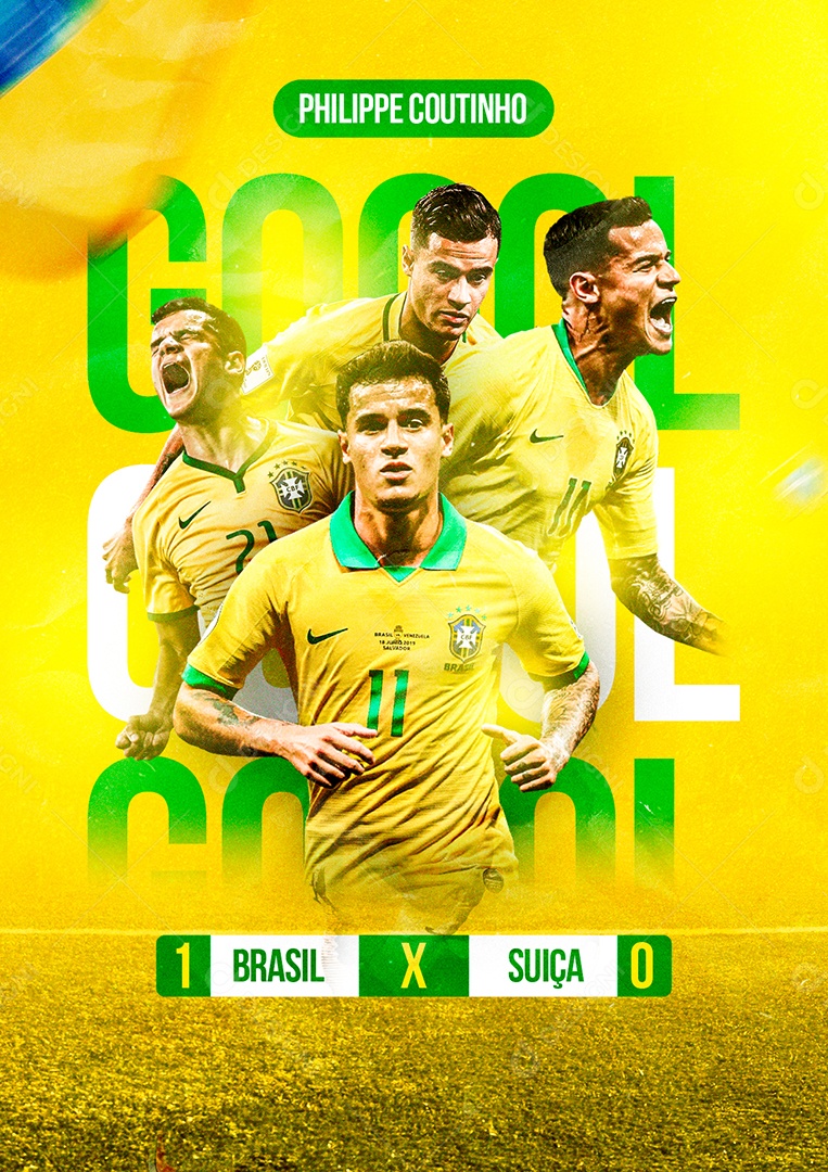 Hoje Jogo Brasil x Adversário Copa Mundo Futebol Social Media PSD