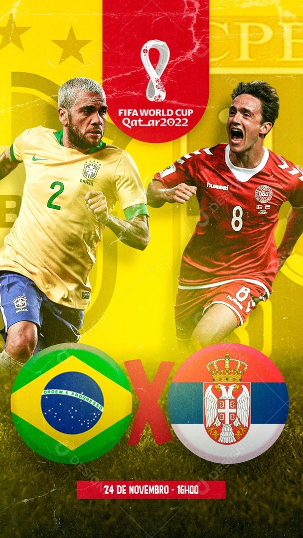 Story Fifa World Jogo Copa do Mundo Brasil x Sérvia Futebol Social Media PSD  Editável [download] - Designi, jogo online brasil e servia 