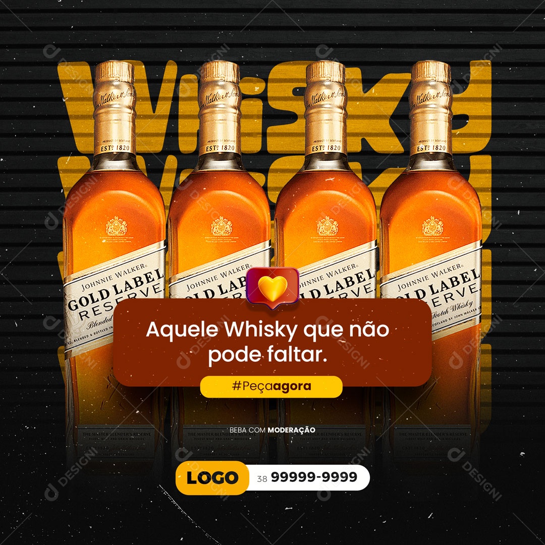 Aquele Whisky que Não pode Faltar Cervejaria Social Media PSD Editável