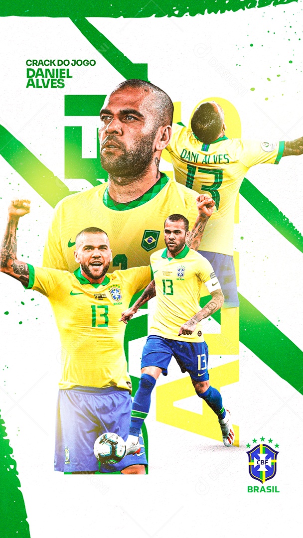 Story Copa do Mundo Crack Do Jogo Daniel Alves Social Media PSD Editável