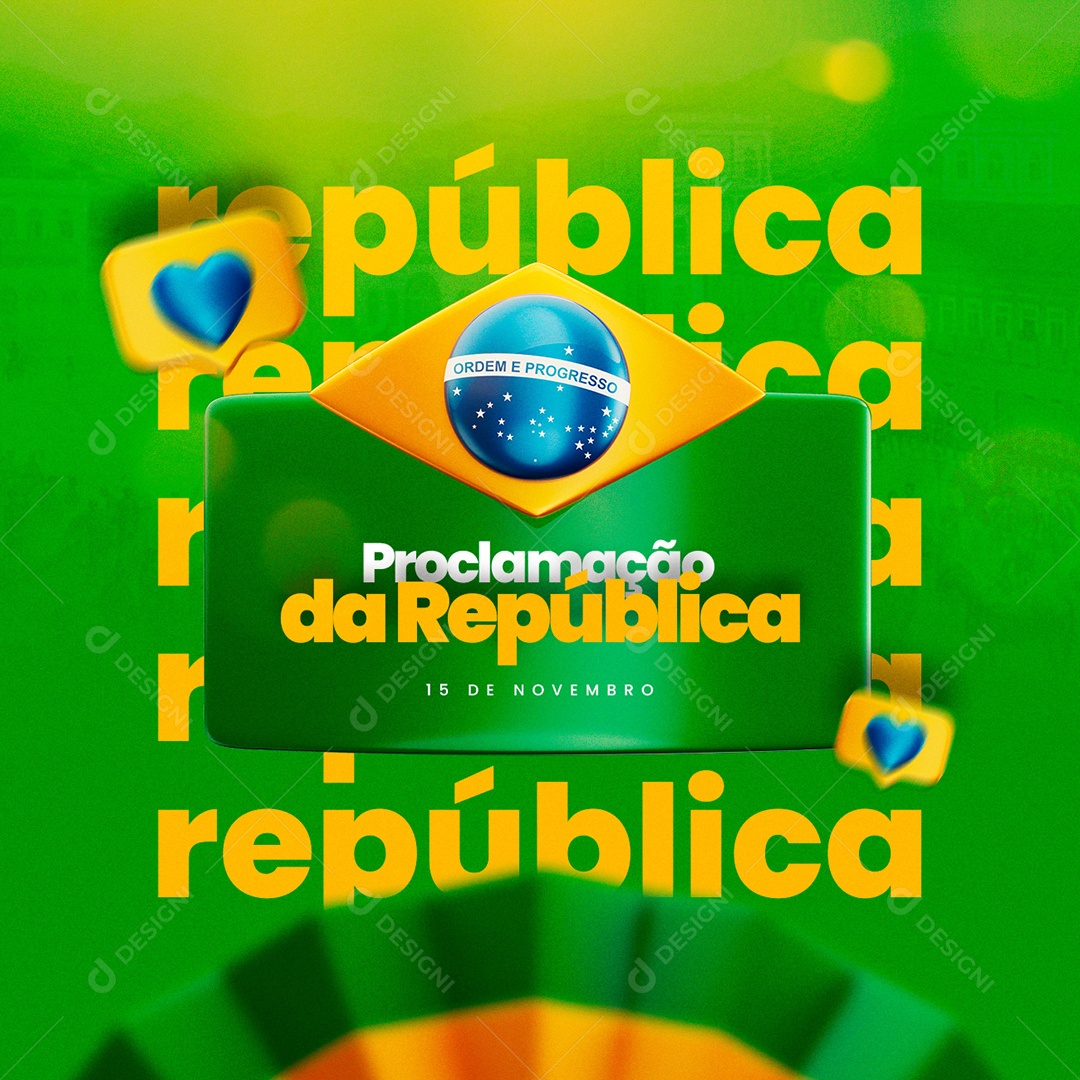 Dia Proclamação Da República 15 de Novembro Social Media PSD Editável