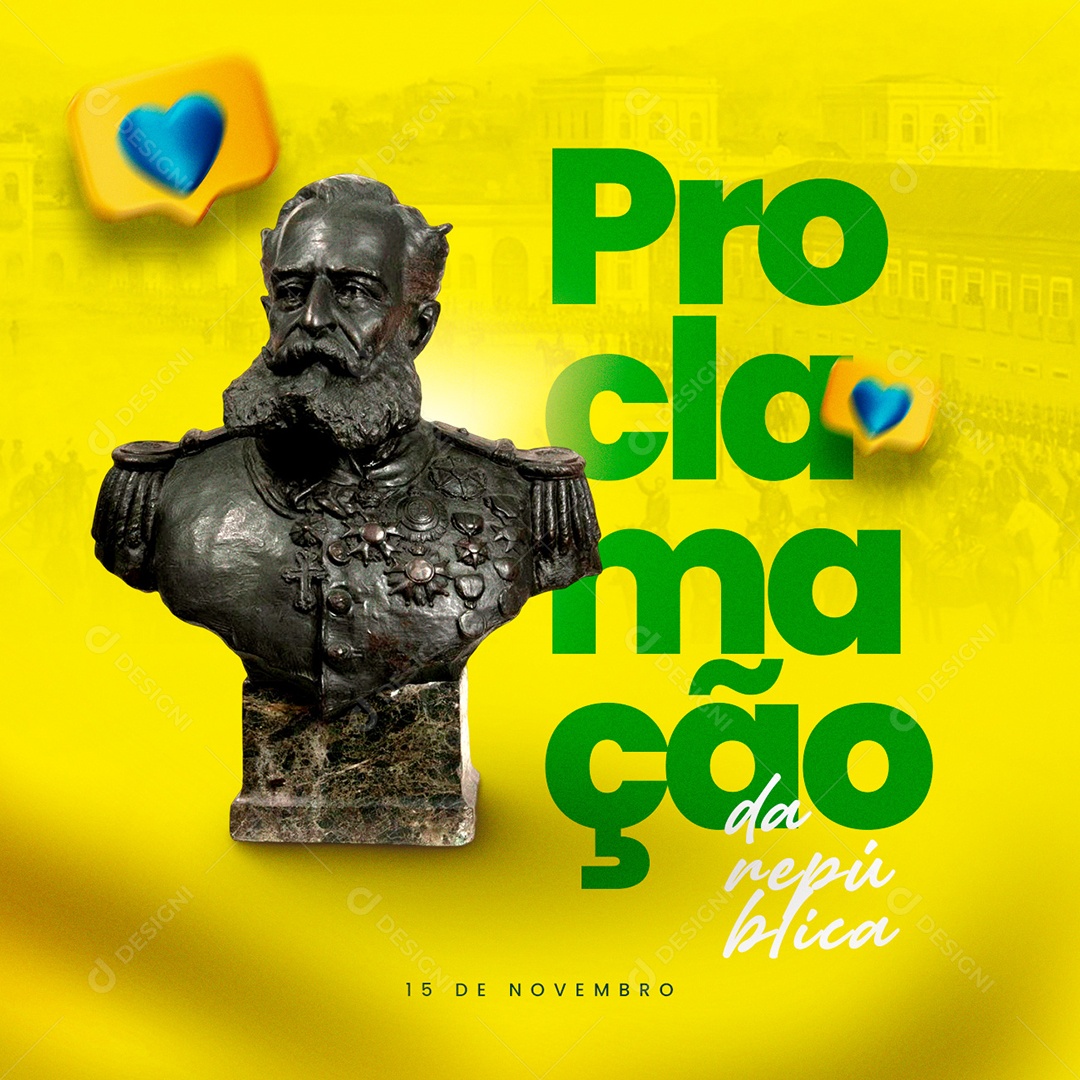 Dia Proclamação Da República 15 de Novembro Social Media PSD Editável