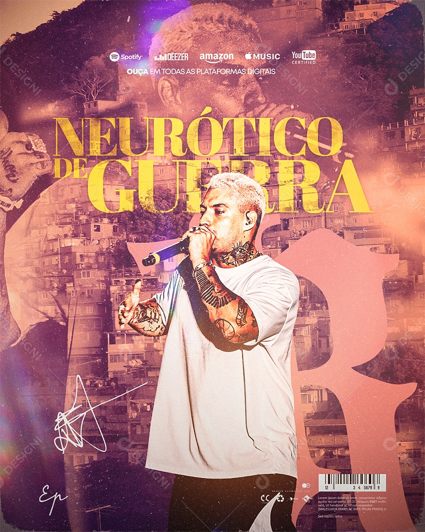 Neurótico de Guerra Filipe Ret Flyer Social Media PSD Editável