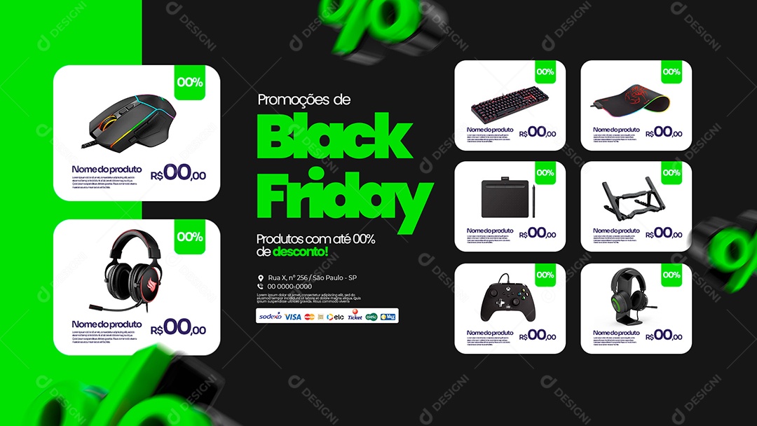 Anúncio de Mercado Black Friday Loja PSD Editável