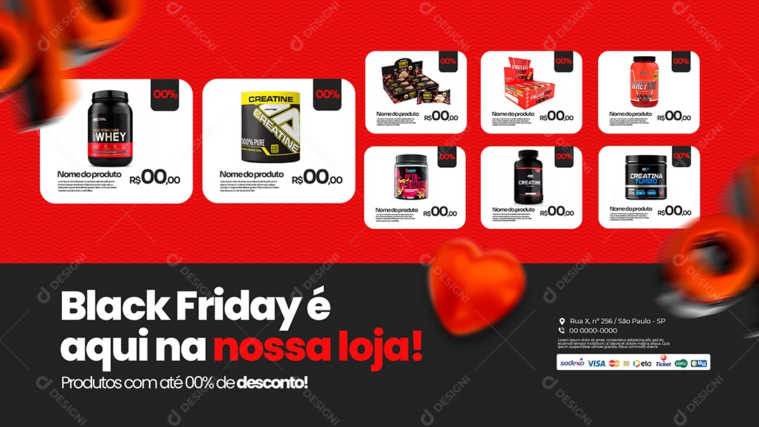 Anúncio de Mercado Black Friday Loja PSD Editável