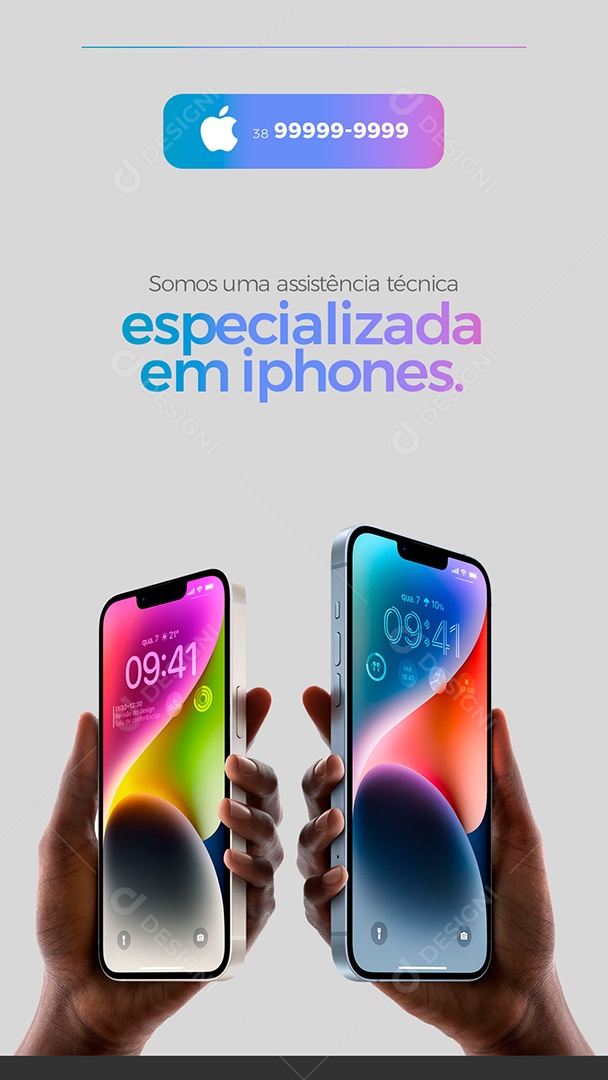 Story Assistência Técnica Especializada em Iphones Social Media PSD Editável