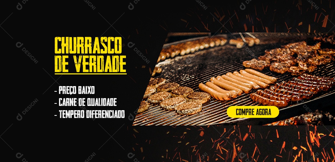 Capa de Facebook Churrascaria PSD Editável