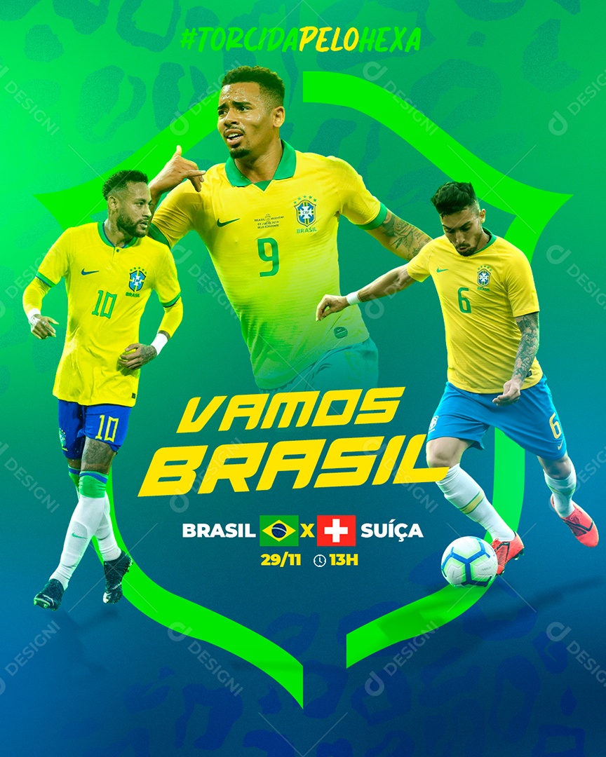 Vem que Hoje Tem Brasil x Sérvia Vamos Torcer Juntos Copa do Mundo Social  Media PSD Editável [download] - Designi