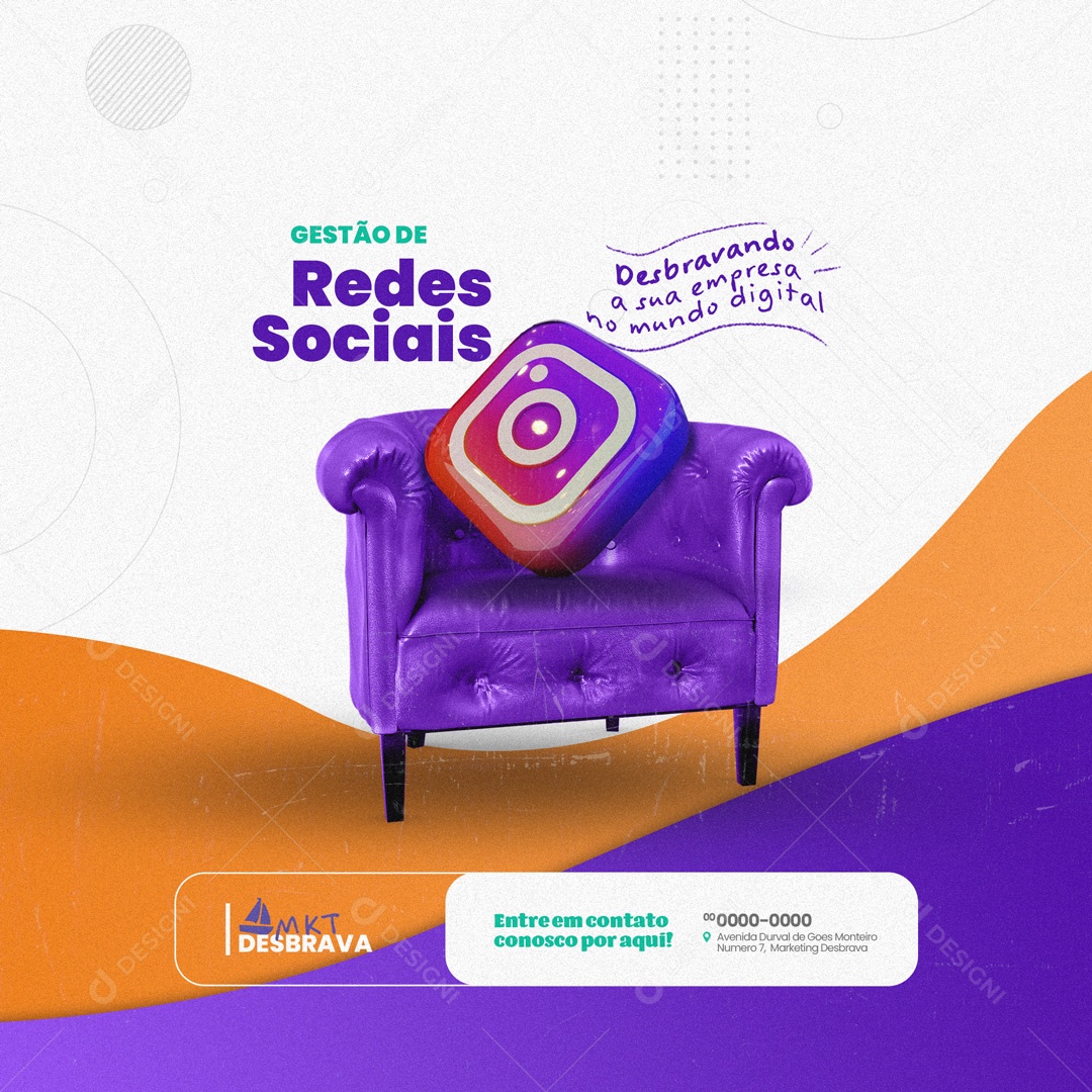 Gestão de Redes Sociais Marketing Digital Social Media PSD Editável